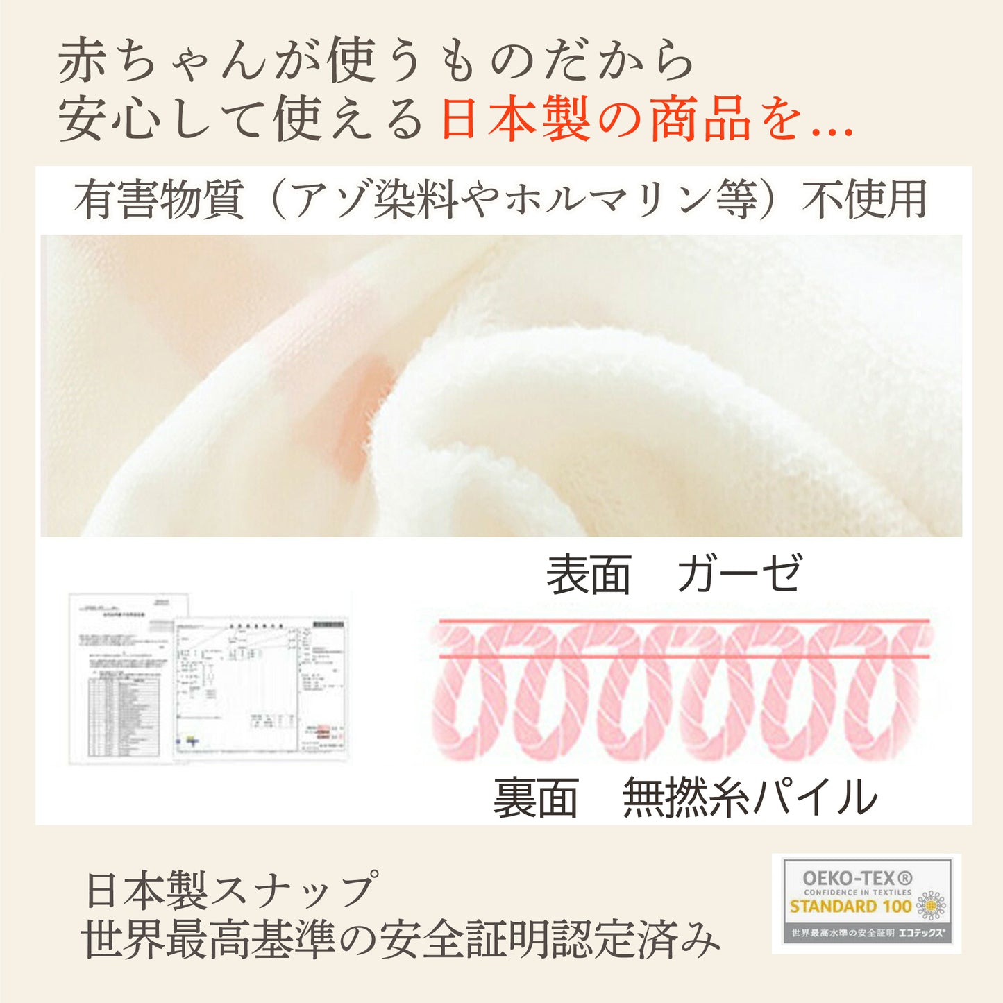 出産祝い 名入れ タオルポンチョ リボン スタイ ギフトセット 日本製 honey & mum(E)