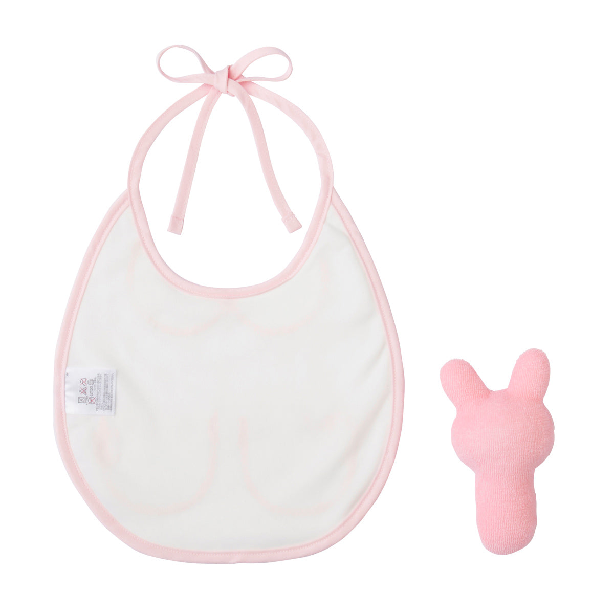 スタイ&ラトル セット 出産祝い ギフトセット 女の子 男の子 お食事エプロン 赤ちゃん ベビー用品 ガラガラ かわいい ミキハウス ホットビスケッツ