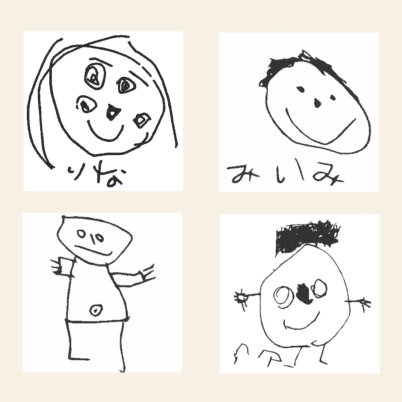 似顔絵 バッグ イラスト 子どもの絵 刺繍 誕生日 卒園 おしゃれ 卒園記念 記念品 プレゼント 孫の絵 お父さん お母さん おじいちゃん おばあちゃん 母の日 父の日 敬老の日 名入れ 先生 幼稚園 保育園 記念 プレゼント